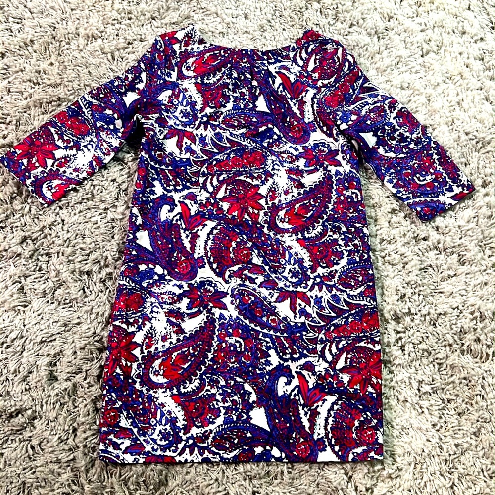 The Limited Sz. S, 3/4 Sleeve Bold Paisley Print Shift Dress